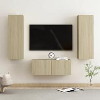 sekcijos svetainei - Svetainės baldų komplektas VLX TV Cabinet 3079047, vidaus, smėlio - 2 nuotrauka