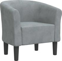 fotelis velvet - Fotelis VLX Velvet 325759, tamsiai pilka, 84 cm x 66 cm x 84 cm - 2 nuotrauka