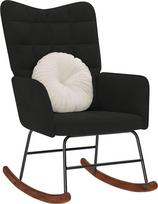 Supamasis krėslas VLX Velvet 289524, juodas, 74 cm x 60 cm x 84 cm