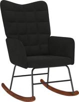 supama kede supamas kreslas - Supamasis krėslas VLX Velvet 289524, juodas, 74 cm x 60 cm x 84 cm - 2 nuotrauka