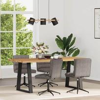 Valgomojo kėdė VLX Faux Leather 246186, pilka, 4 vnt.