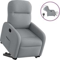 fotelis atsistoti - Fotelis VLX Stand-up Reclining 329605, šviesiai pilka, 83.5 cm x 66 cm x 104 cm - 1 nuotrauka