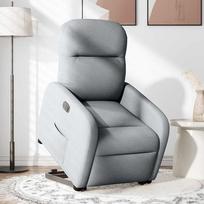 fotelis atsistoti - Fotelis VLX Stand-up Reclining 329605, šviesiai pilka, 83.5 cm x 66 cm x 104 cm - 3 nuotrauka