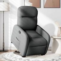 fotelis atsistoti - Fotelis VLX Stand-up Reclining 329606, tamsiai pilka, 83.5 cm x 66 cm x 104 cm - 2 nuotrauka