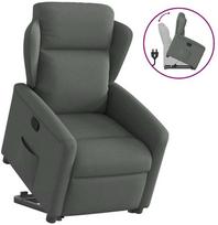 fotelis atsistoti - Fotelis VLX Stand-up Reclining 329606, tamsiai pilka, 83.5 cm x 66 cm x 104 cm - 3 nuotrauka