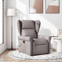 pilka fotel - Fotelis VLX Massage Recliner 289680, tamsiai pilka, 90 cm x 76 cm x 100 cm - 1 nuotrauka
