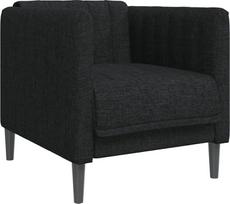chesterfield foteliai - Fotelis VLX Chesterfield 248030, juodas, 56 cm x 70 cm x 66 cm - 3 nuotrauka