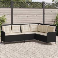 fotelis lauko - Lauko sofa VLX L-shaped, juoda, 113 cm x 161.5 cm x 80 cm - 2 nuotrauka