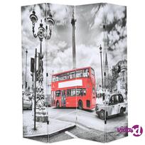vidaXL Kambario pertvara, 160x170 cm, Londono autob., juoda ir balta