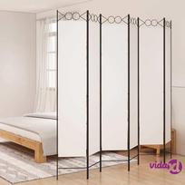 vidaXL Kambario pertvara, 6 dalių, baltos spalvos, 240x220cm, audinys