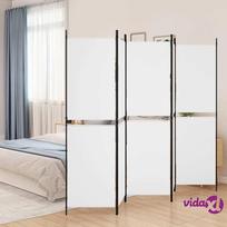 vidaXL Kambario pertvara, 5 dalių, baltos spalvos, 250x180cm, audinys
