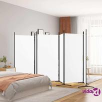 vidaXL Kambario pertvara, 6 dalių, baltos spalvos, 520x180cm, audinys