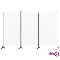 vidaXL Kambario pertvara, 3 dalių, baltos spalvos, 260x180cm, audinys