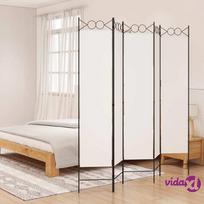 vidaXL Kambario pertvara, 5 dalių, baltos spalvos, 200x200cm, audinys