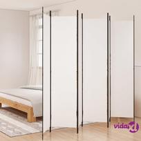 vidaXL Kambario pertvara, 6 dalių, baltos spalvos, 300x220cm, audinys