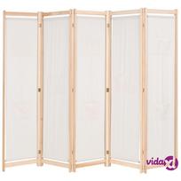 vidaXL Kambario pertvara, 5 d., kreminės sp., 200x170x4cm, audinys