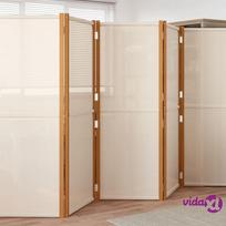 vidaXL Kambario pertvara, 5 dalių, kreminės baltos spalvos, 350x180cm
