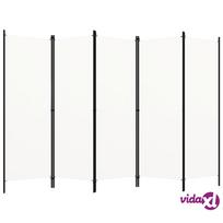 vidaXL Kambario pertvara, 5 dalių, baltos spalvos, 250x180cm