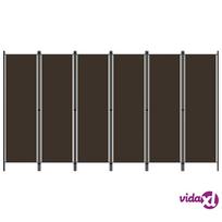 vidaXL Kambario pertvara, 6 dalių, rudos spalvos, 300x180cm