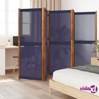 vidaXL Kambario pertvara, 5 segmentai, tamsiai mėlyna, 350x180cm