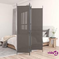 vidaXL Kambario pertvara, 3 dalių, antracito, 150x220cm, audinys