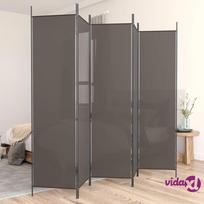 vidaXL Kambario pertvara, 5 dalių, antracito, 250x220cm, audinys