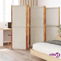 vidaXL Kambario pertvara, 5 segmentai, šviesiai pilka, 350x180cm
