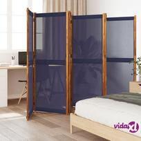 vidaXL Kambario pertvara, 6 segmentai, tamsiai mėlyna, 420x180cm