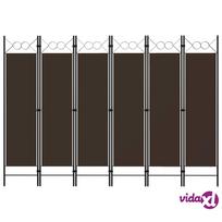 vidaXL Kambario pertvara, 6 dalių, rudos spalvos, 240x180cm