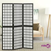 vidaXL Kambario pertvara, juoda, 3 segmentai, 120x170cm, japoniška