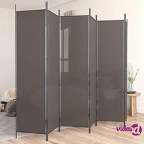 vidaXL Kambario pertvara, 6 dalių, antracito, 300x220cm, audinys