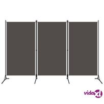 vidaXL Kambario pertvara, 3 dalių, antracito spalvos, 260x180cm