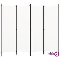 vidaXL Kambario pertvara, 4 dalių, baltos spalvos, 200x180cm