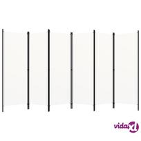vidaXL Kambario pertvara, 6 dalių, baltos spalvos, 300x180cm
