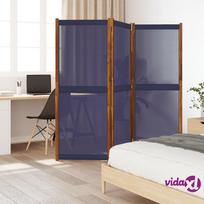 vidaXL Kambario pertvara, 3 segmentai, tamsiai mėlyna, 210x180cm