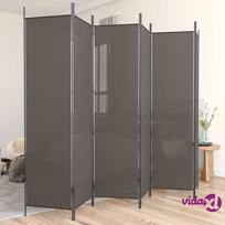 vidaXL Kambario pertvara, 6 dalių, antracito, 300x200cm, audinys