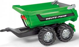 Automobilis su pedalais Rolly Toys Mega Trailer For Tractor, žalias