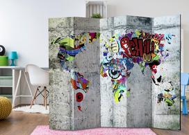 Širma Artgeist Graffiti World, įvairių spalvų, 225 cm x 172 cm