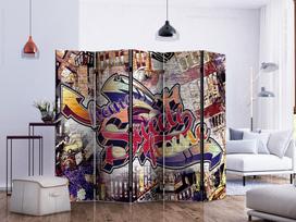 Širma Artgeist Cool Graffiti Ii, įvairių spalvų, 225 cm x 172 cm