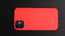 apple iphone 14 pro silicone case - Swissten "Soft Joy Case iPhone 14 Pro Max" Red - 2 nuotrauka