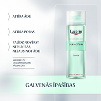 eucerin cleansing gel - EUCERIN tonikas į aknę linkusiai odai DERMOPURE, 200 ml - 2 nuotrauka