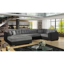 juoda sofa kampine - Minkštas kampas NORE Damario, pilkas/juodas - 2 nuotrauka