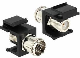Delock Keystone Module IEC Female to F Female Black