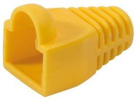 LogiLink Strain Relief Hoods For Modular Plugs x 100 Yellow