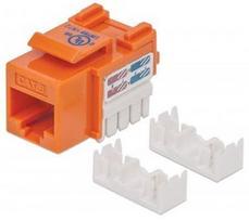 Intellinet Cat6 UTP RJ45 Keystone Jack Orange