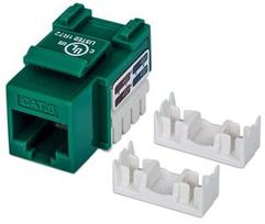 Intellinet Cat6 UTP RJ45 Keystone Jack Green