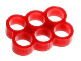 E22 Stealth Cable Comb 6 Slots 4mm Red