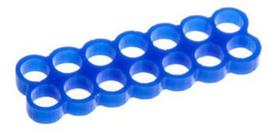E22 Stealth Cable Comb 14 Slots 4mm Blue