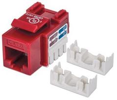 Intellinet Cat6 UTP RJ45 Keystone Jack Red