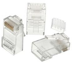 rj45 jungtis - A-Lan Plug CAT 6 UTP 100pcs - 1 nuotrauka